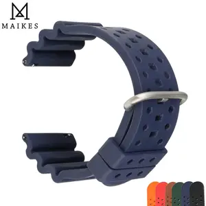 MAIKES высококачественный фторкаучуковый ремешок для часов 22 мм 24 мм быстросъемный спортивный ремешок для часов подходит для каждого бренда