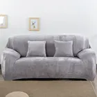 Утепленные плюшевые эластичные диванных чехлов для Гостиная секционный угловой чехол для дивана, чехол для дивана 1234 местный твердый Цвет