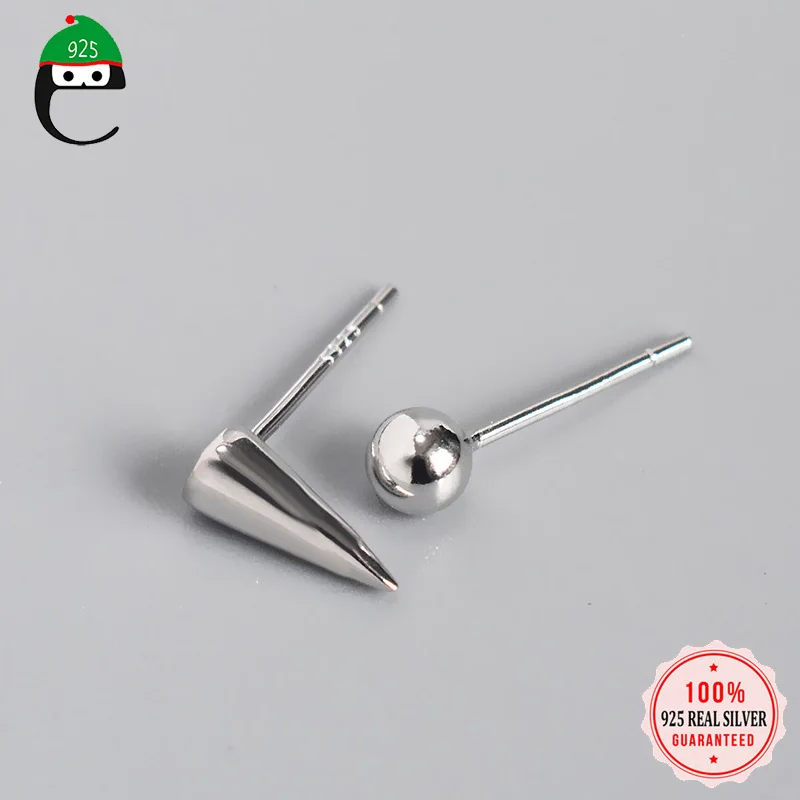 ElfoPlataSi 100% 925 пробы серебряные ювелирные изделия Асимметричные маленькие