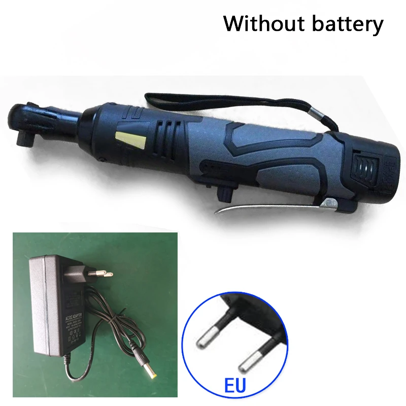 1* Right angle wrench ratchet 3/8" 60N.m Cordless Electric Ratchet Wrench Tool and Charger Kit 230RPM 18V durable | Инструменты