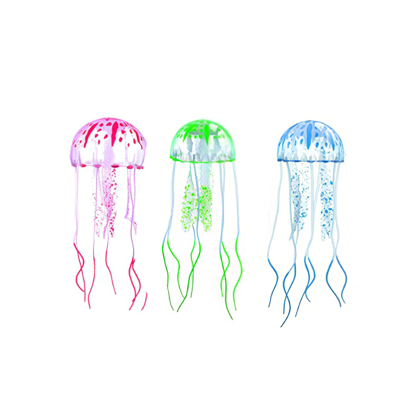 3 шт Красочные искусственная светящаяся эффект Медузы рыбы в аквариуме декор