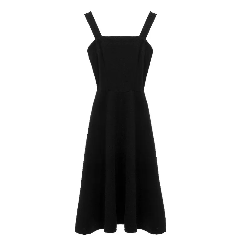 

Women Sexy Elegant Party Prom Formal Evening Spaghetti Strap Pocket Hepburn Style Dress