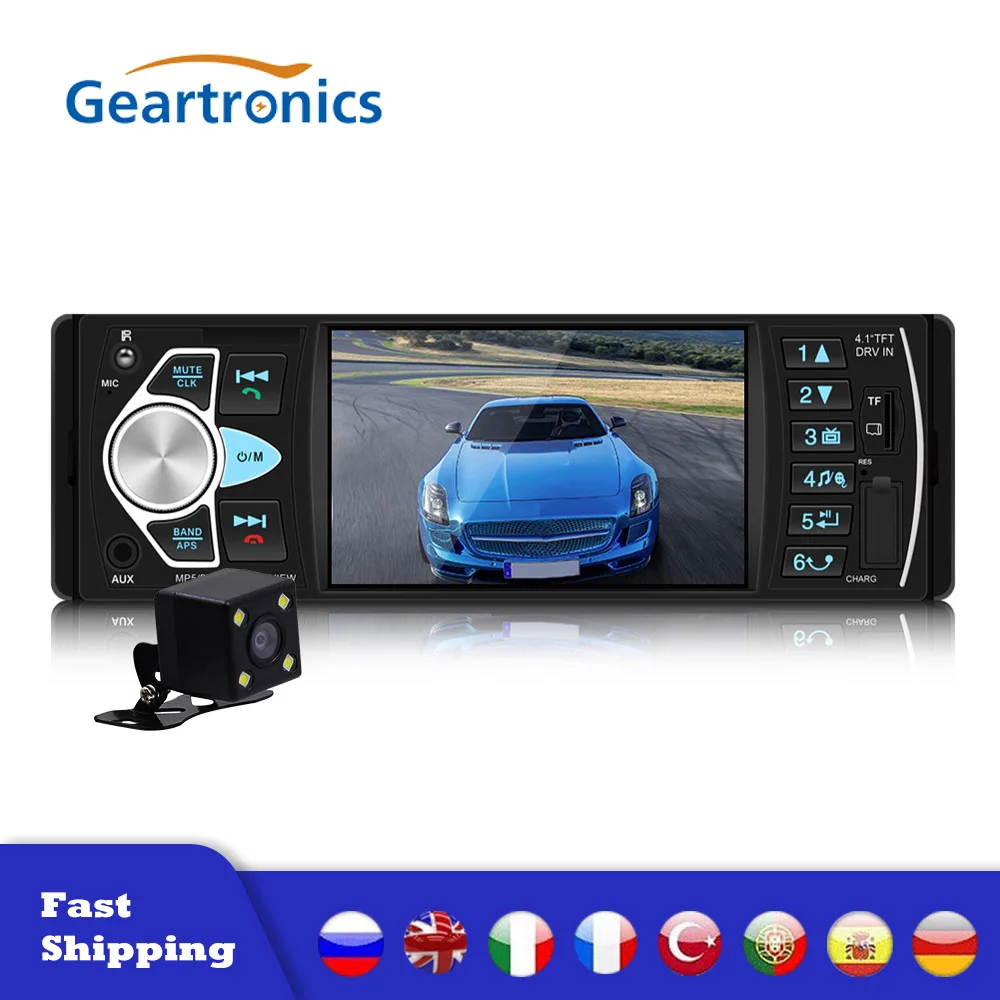 Автомагнитола 4 1 дюйма din 4022d FM радио Bluetooth поддержка камеры заднего