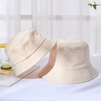 unisex bucket hat pure color summer sunscreen caps flat fisherman hat leisure sunshade cap 8colors sunbonnet fedoras beach cap