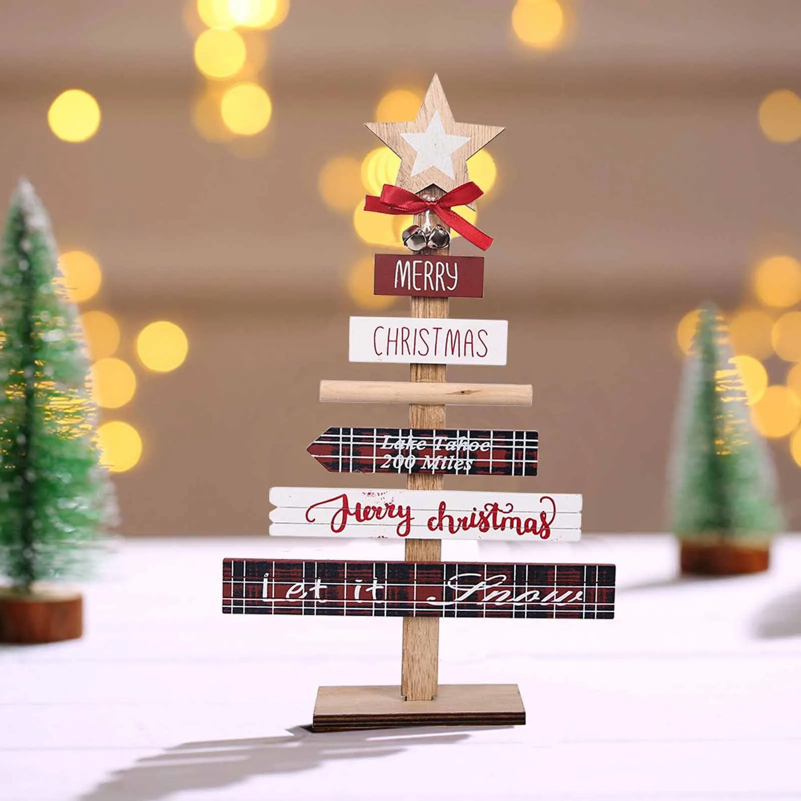 Новый год натуральный с изображением рождественского лося деревянные искусные