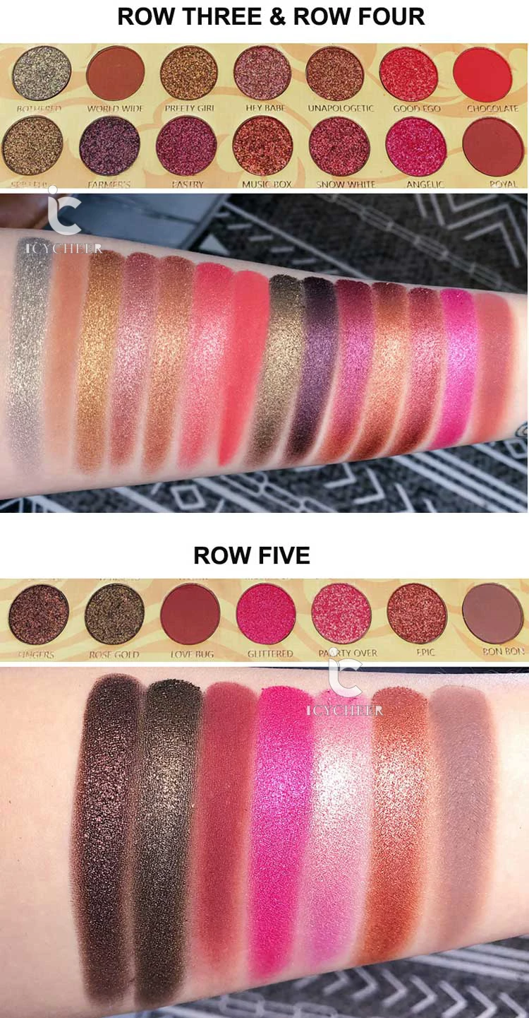 Creamy Eyeshadow Palette 35 Colors Pressed Pigment Eye Shadow Palette Easy To Wear Glitter Shadows Eye Makeup Palette focallur