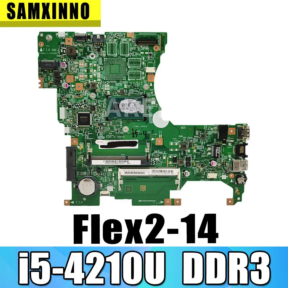 

Бесплатная доставка FRU: 5B20G36275 для Lenovo Flex2-14 Материнская плата ноутбука LF14M 448.00X01.001 i5-4210U DDR3 100% полностью протестирована