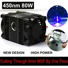 Лазерное дерево 80 Вт, двойной лазерный модуль, лазерная головка 450 нм для лазерного гравера, инструмент для резки дерева, синий лазерный модуль TTL, умный инструмент