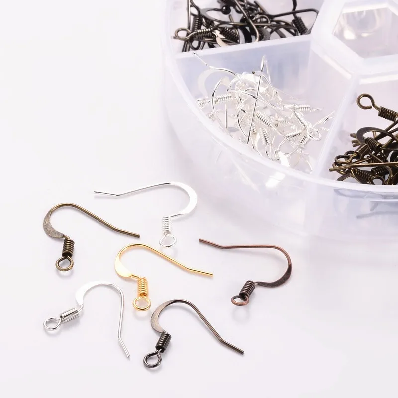 1 коробка латунные крючки для сережек Есть смешанные Цвет самостоятельного