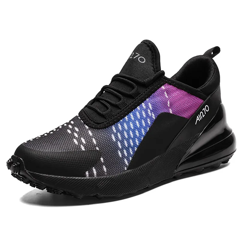 Purple Большие размеры 45-46; Модные женские кроссовки на массивном каблуке; женская обувь на танкетке из дышащего сетчатого материала; женская обувь на резиновой подошве со шнуровкой смешанных цветов - Цвет: Purple