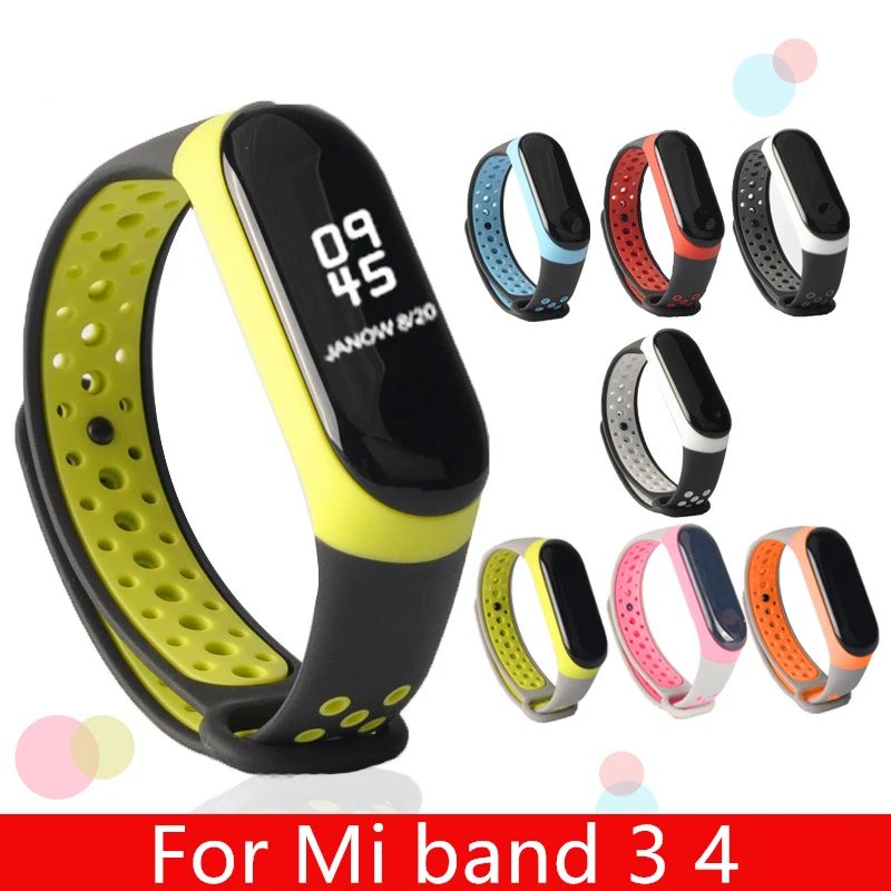 Для mi Band 3 4 ремешок Спортивные Силиконовые часы наручные браслет mi band 3 ремешок аксессуары браслет Смарт для Xiaomi mi 3 4 ремешок