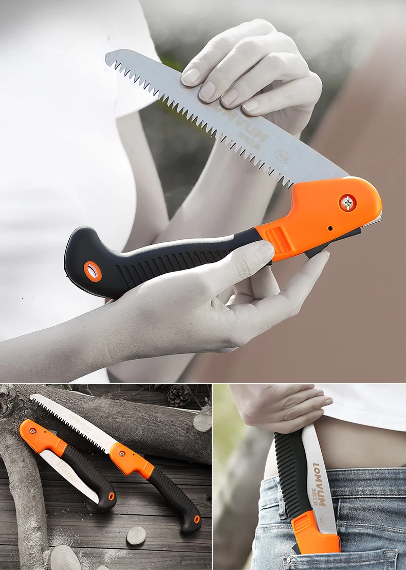 LOMVUM 7-дюймовая Складная пила бытовая ручная стальная пилка нож-бабочка 8-дюймовая