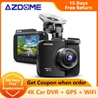 AZDOME 4K Автомобильный видеорегистратор GPS WiFi (бесплатно 64G TF) видеорегистратор для автомобиля 1080P камера заднего вида Аварийная запись ночного видения парковочный монитор