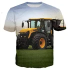 Мужская футболка 2021, Мужская футболка с принтом автомобиля, трактора, 3D Ele, Мужская футболка с коротким рукавом, мужские футболки s в стиле хип-хоп, повседневная спортивная уличная одежда, мужские футболки
