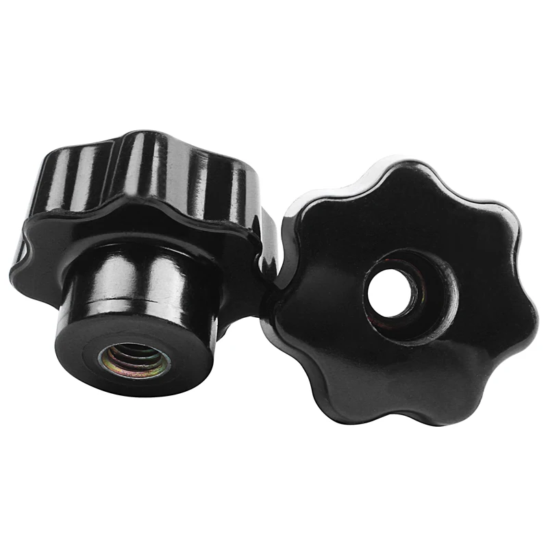 

5 pieces Black star grip knobs, female thread diameter 8mm, head diameter 40mm