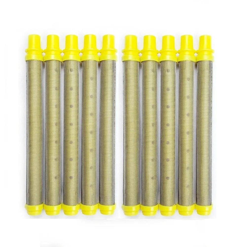 

10pcs 100Mesh Gun Filters Airless Spray Tool YELLOW Filter Insert 304 Stainless Steel Power Tool Accessories