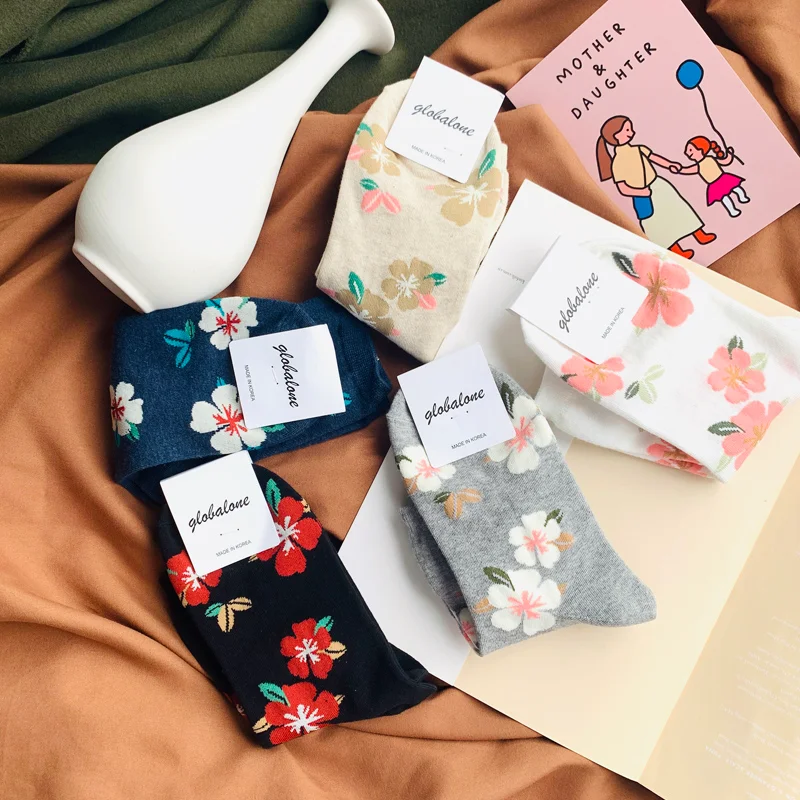 

Women Korea Funny Socks Mid Tide Socks Black Cool Socks Harajuku Hip Hop Cotton Haapy Socks New Trend Casual High Quality Sox