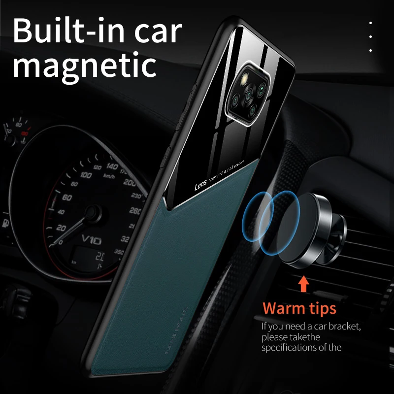 

Luxury For Xiaomi Poco X3 NFC Case PU Leather Glossy Shockproof Soft Frame Cover for Xiaomi Poco X3 NFC Phone Case Fundas