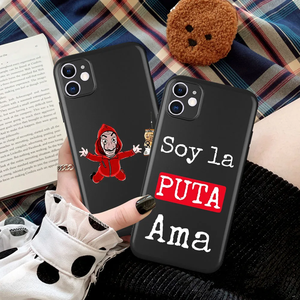 

Spain TV Money Heist House Paper Cover La Casa de papel Phone Case For iPhone 12 11 Pro max 8 7 6 6S Plus XR X XS Max SE 2020
