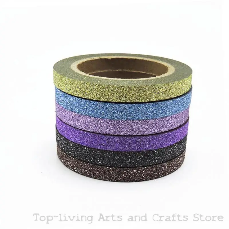6 шт./компл. блеск набор декоративного скотча Васи разных Цвета японская