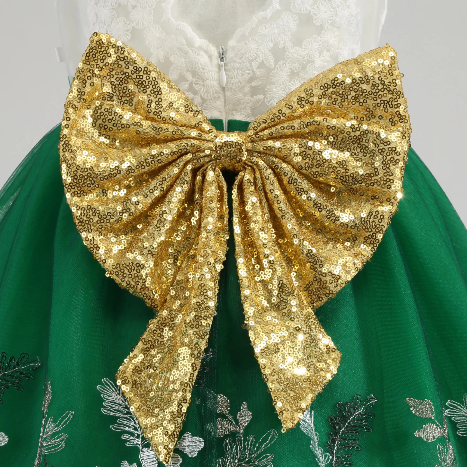 Новинка 2020 года Летнее Детское рождественское платье с блестками Детская одежда