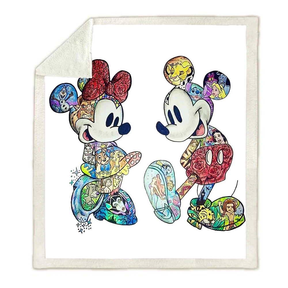 Disney Микки и Минни Маус Мышь Одеяло с мультипликационным принтом из ткани шерпа s