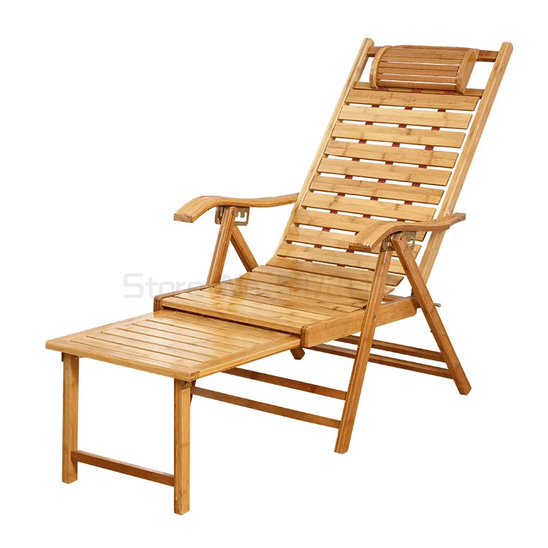 

Recliner folding lunch break bamboo reclining chair leisure elderly nap portable lazy sofa cool chair