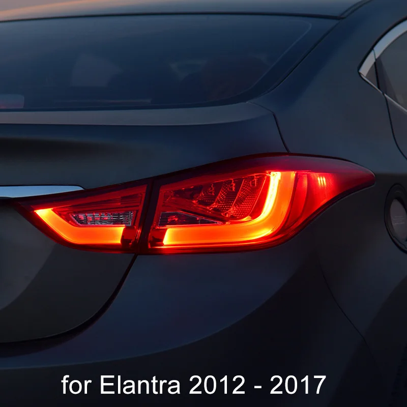 Светодиодный задний фонарь светильник для Hyundai Elantra 2012 2013 2014 2015 2016 2017 красный