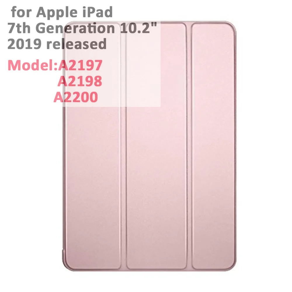 for ipad 10.2 pink Для iPad Air 3-го поколения 10,5 чехол Smart Cover Trifold Stand мягкая задняя крышка для iPad Air 3 10,5 дюймов 10,2 7th Автоматический Режим сна/пробуждения - Цвет: for ipad 10.2 pink