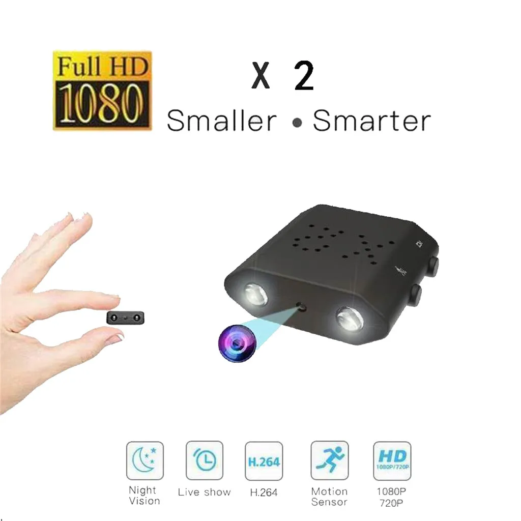 Фотокамера самая маленькая мини камера X2 HD 1080P ночная версия монитор диктофон XD