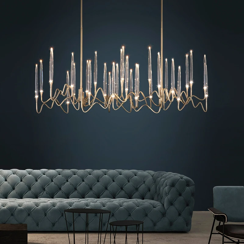 

Modern light luxury living room LED chandelier novelty tree branch decoration lamp Nordic dining room bedroom crystal chandelier