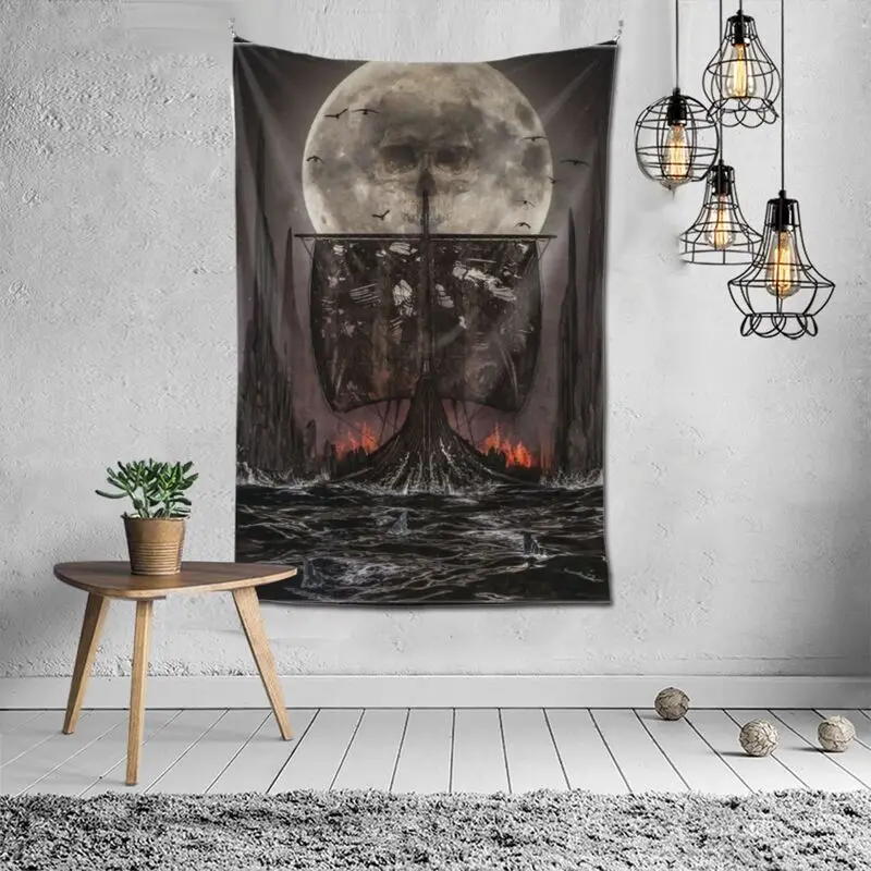 

CUT Viking Decoration Tapestry Wall Hanging Fabrics Grunge Room Decor Custom Tapestries Yoga Mat Home Textiles