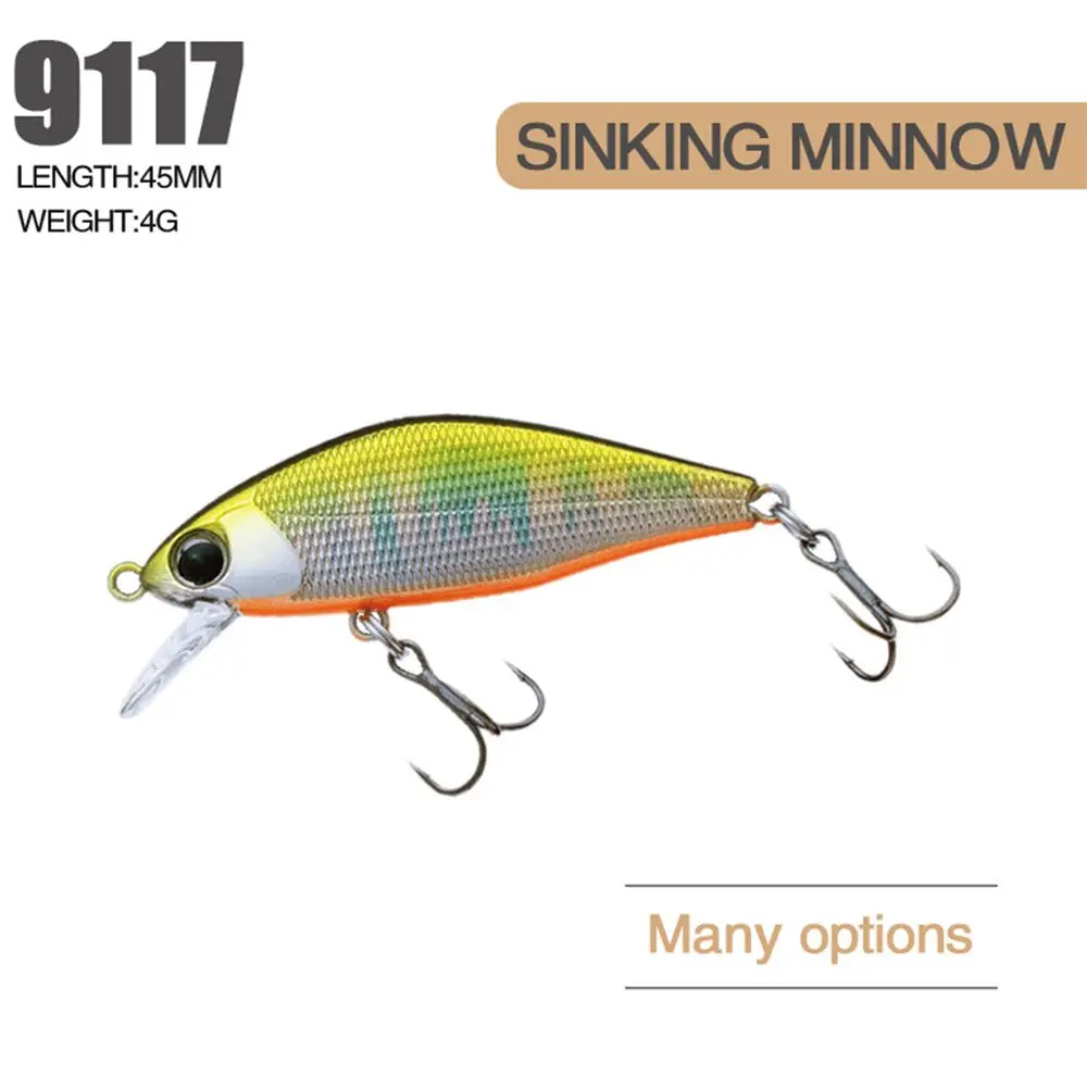 

45S MAX Pesca Issen Trout Pike Perch Bass Sinking Stream Bait Long Casting Lure Minnow Lures Fish Hooks Minnow Baits