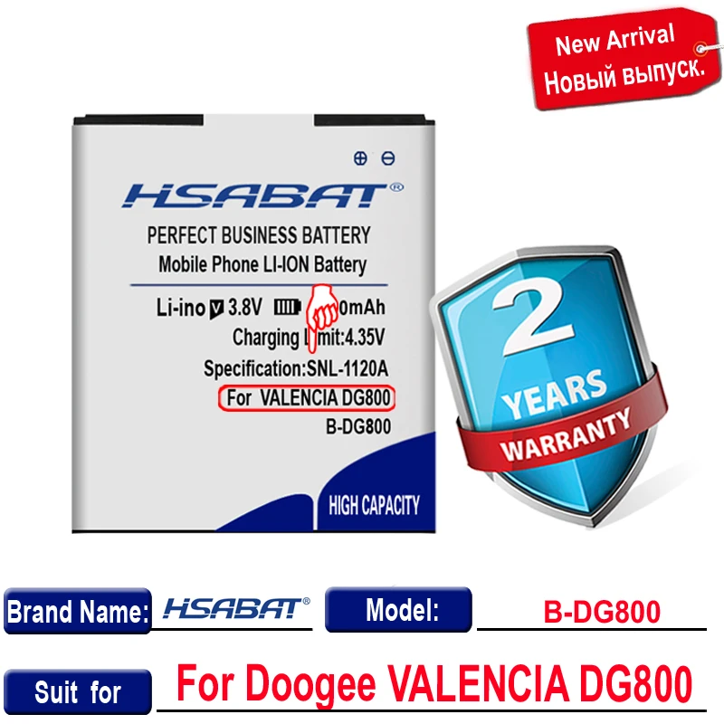 HSABAT Бесплатная доставка 3200 мАч B DG800 батарея Для DOOGEE Doogee VALENCIA батарея|battery for