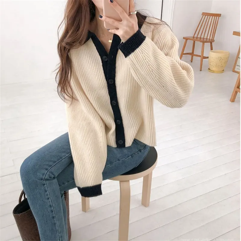 Свободный однотонный уникальный кардиган HziriP осень 2020 высококачественные