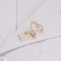 20pcs stethoscope heart pin metal rn brooch gift for hospital doctor nurse health care medical jewelry wholesale