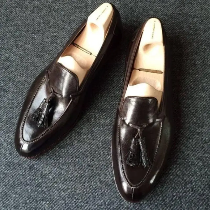 

Men PU Leather Fashion Low Heel Dress Shoes Brogue Shoes Spring Loafers Vintage Male Casual Zapatos De Hombre 8KH127