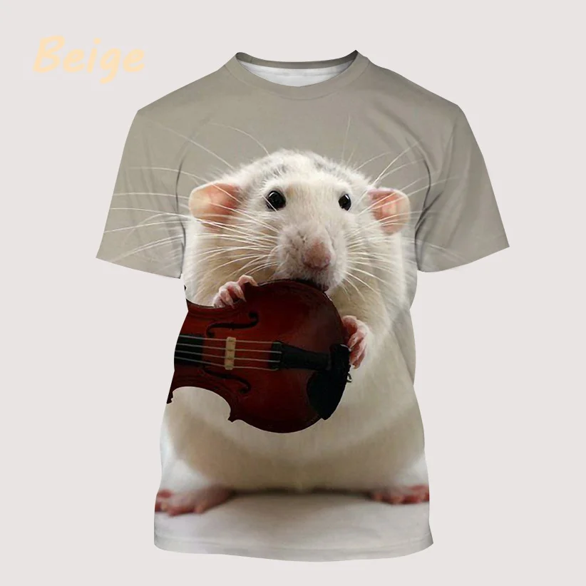 Новейшая футболка с 3D-принтом хомяка для мужчин и женщин мужские топы коротким