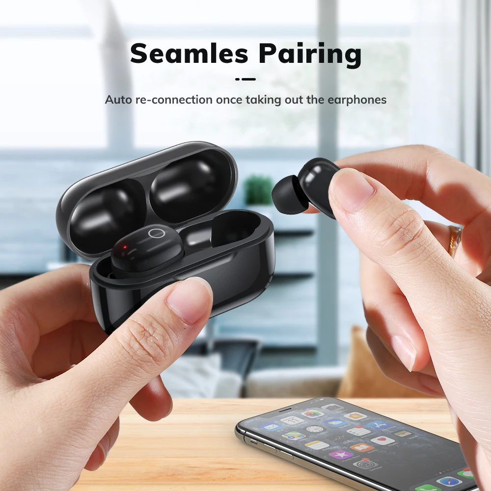 TOPK T12 TWS Bluetooth наушники 5 0 Беспроводные с сенсорным управлением настоящие