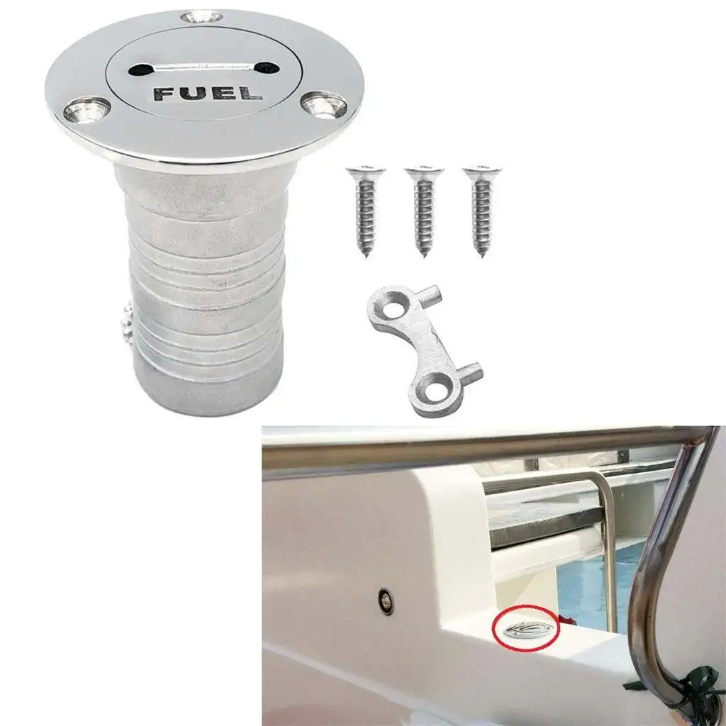 

52mm Marine Boat Gas Fuel Tank Deck Fill Filler with Key 316 Stainless Steel