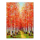 Mintura расписанное вручную красное дерево, пейзаж, картина маслом на холсте, современный абстрактный плакат, Настенная картина для гостиной, домашний декор