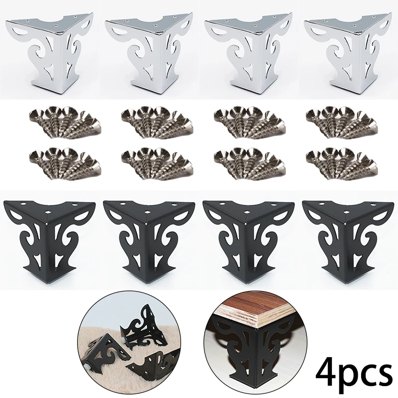 

Sofa Legs 4pcs /set Iron Household 3 Inch Furniture Plates Cabinets Tables Parts