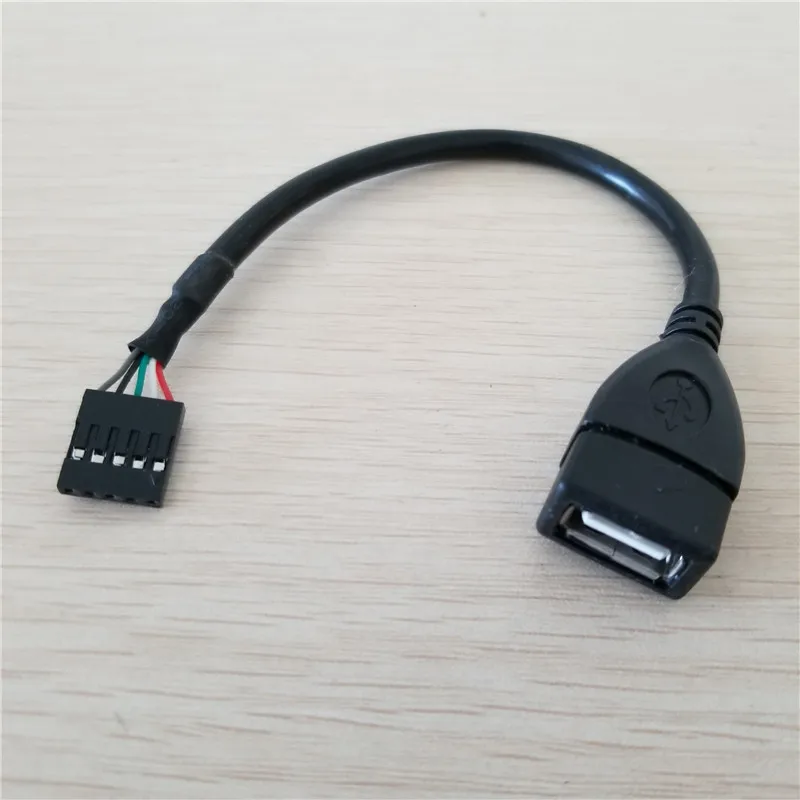 Компьютерный хост чехол материнская плата Mainbaord 5Pin USB 2,0 Женский Тип A Женский адаптер кабель-удлинитель Черный 20 см