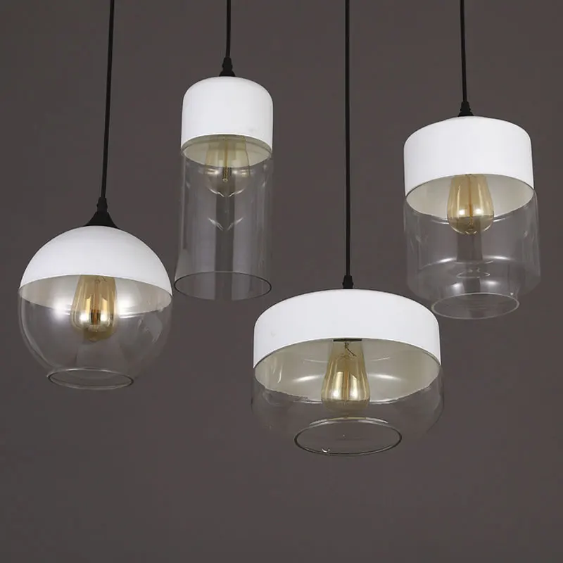 Стеклянный подвесной светильник винтажные кухонные подвесные лампы для