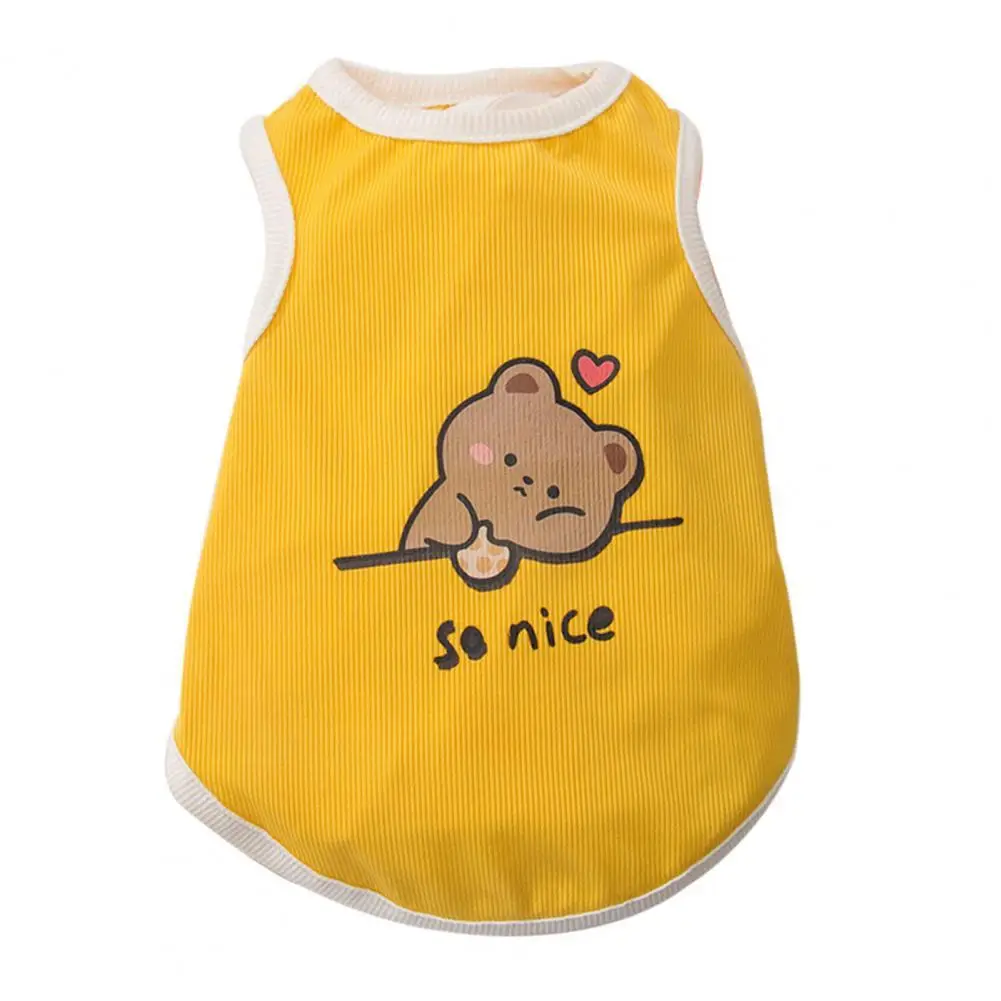 Pet Vest Cartoon Pattern Printing Two-legged Ice-silk Fashion Dog Blouse for Summer