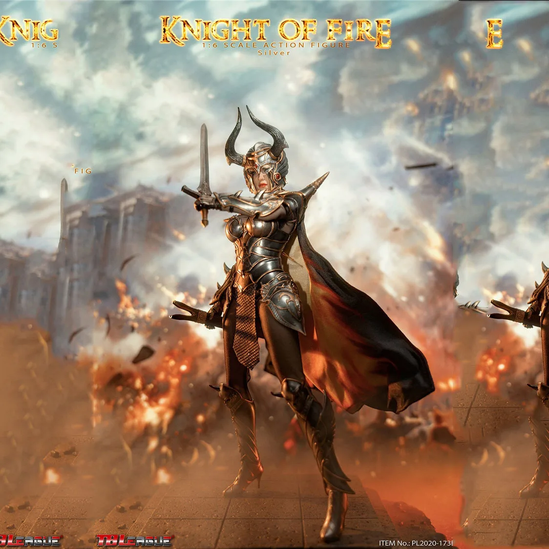 

In Stock TBLeague PL2020-173 A/B/C 1/6 Knight Of Fire Female Warrior Soldier Action Figure Toy For Collection
