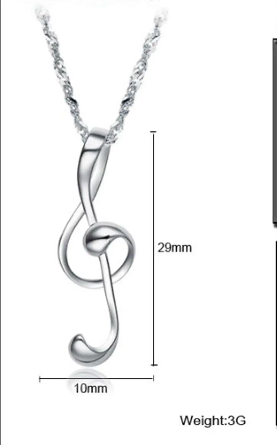 

Women plating Copper alloy musical note Pendant Necklace so052