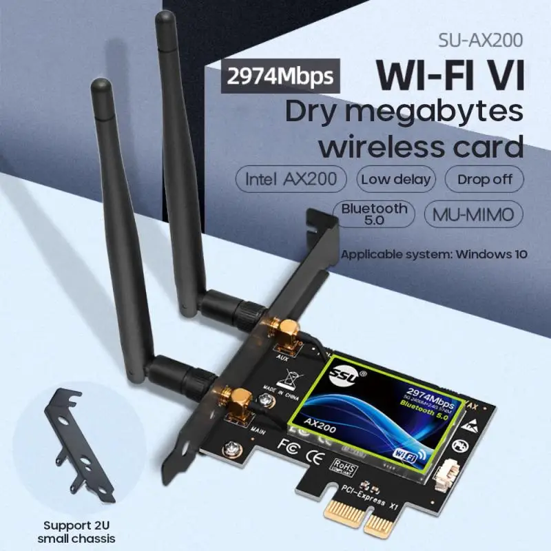 Wi Fi 6 Bluetooth 5 0 двухчастотный 2 4G/5Gh Беспроводной адаптер Intel AX200 поддерживает