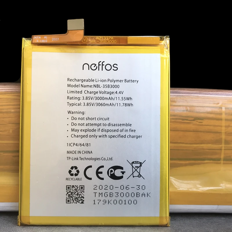 Оригинальная Аккумуляторная Батарея 3000 мАч для TP-link Neffos C7 Y7 X9 TP910A TP910C TP913A - купить