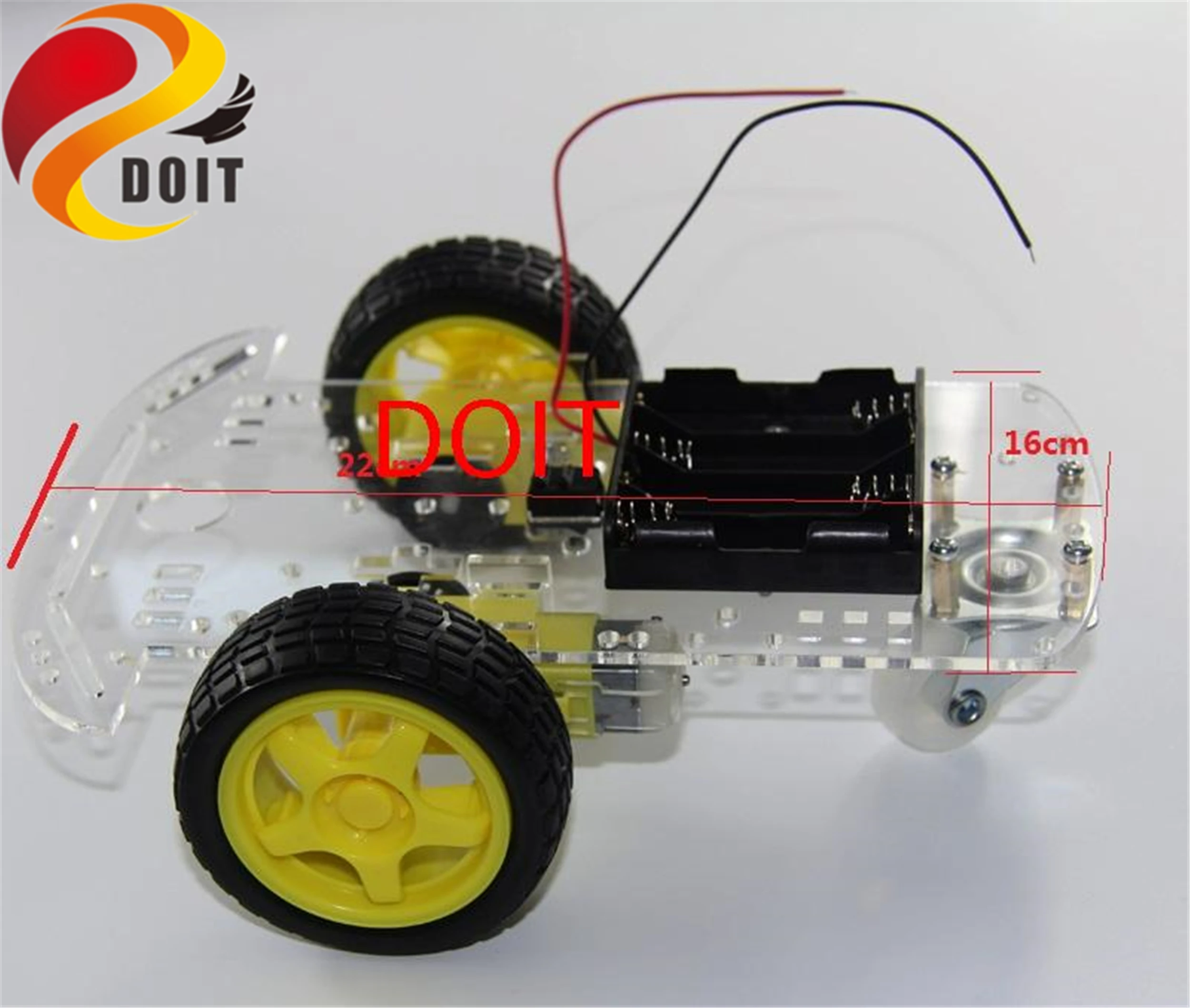 SZDOIT 2WD акриловый Интеллектуальный робот шасси автомобиля отслеживания